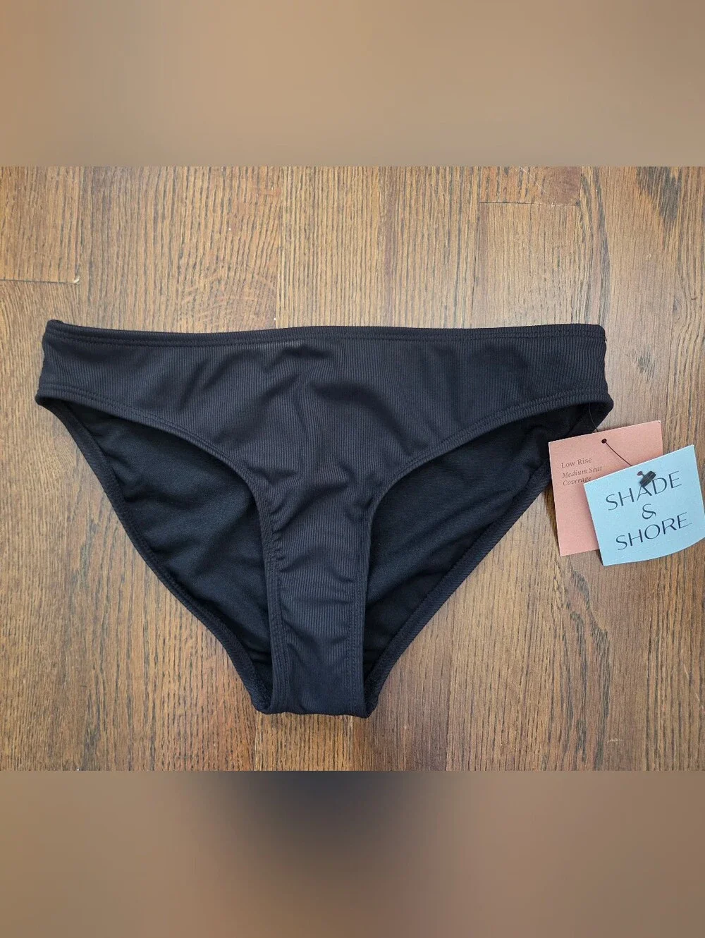 New Shade & Shore Womens XS 0-2 Black Bikini Swim Bottoms